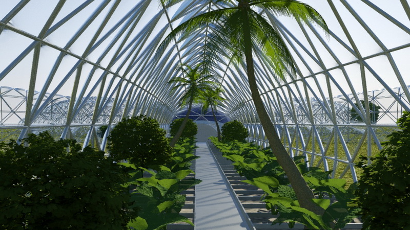 Industrial Greenhouses for Growing Eco Products or Plants Manufacture