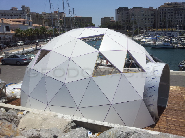 Bar Restaurant Glass Dome Ø8m H6m, Puerto de Ceuta, Spain