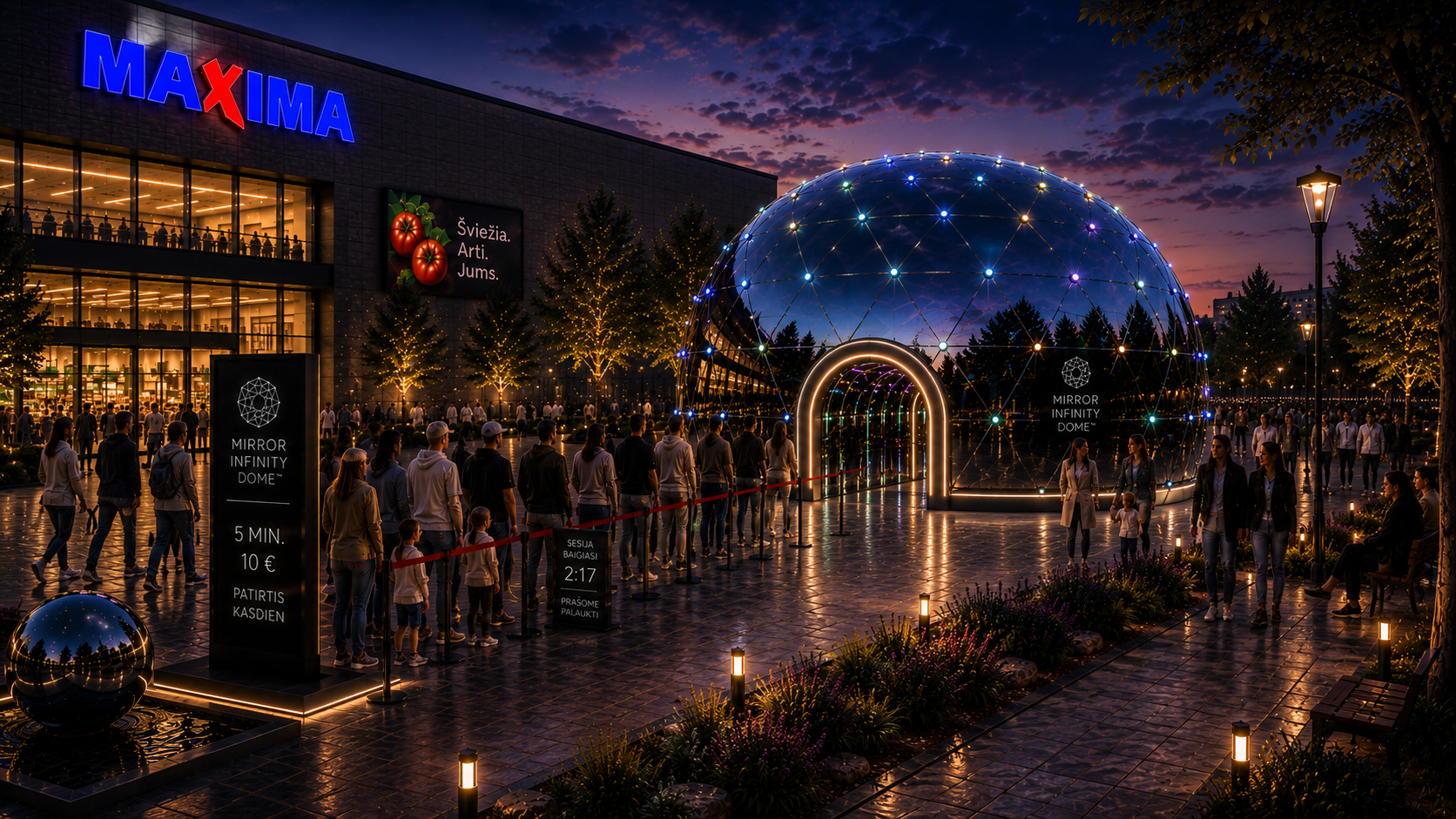 GEODOMAS INFINITY – Mirror Infinity Dome™ speilkuppel