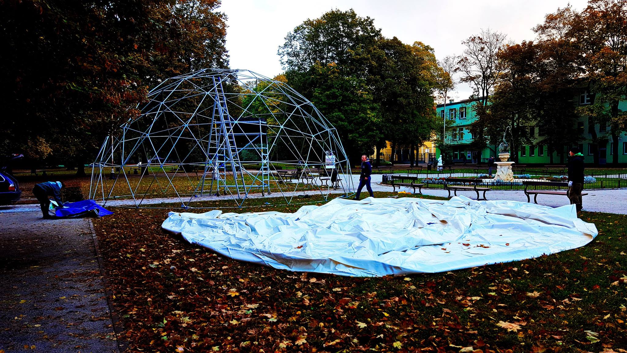 Portable Dome Ø11m For LIGHT MOVE FESTIVAL | Kinetic Art, Lodz, Poland