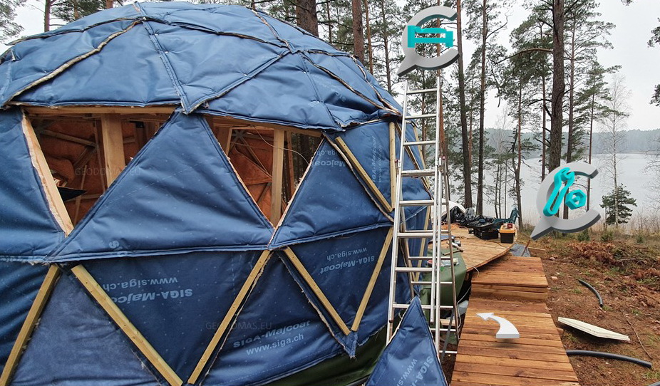 20m2 Small Home  | Wood Geodesic Ø5m | Dome building Kit’s