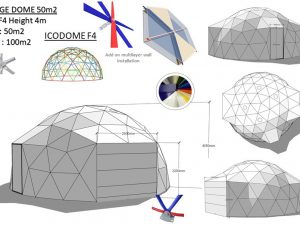 50m2 GARAGE GLAMPING Ø8m ICO F4 H4m
